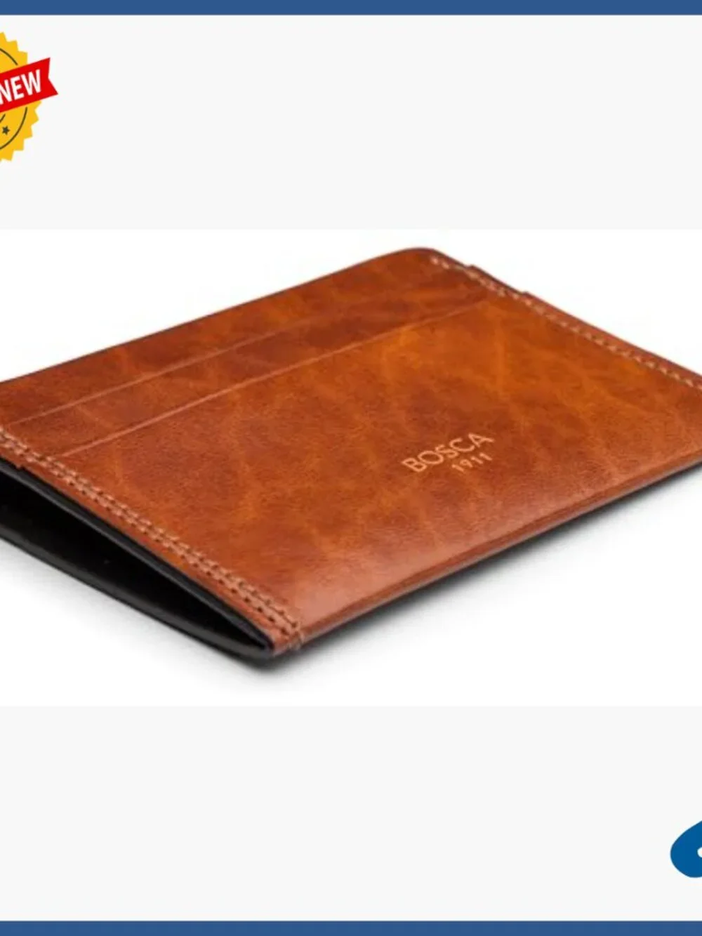 Slim Leather Card Case with RFID Protection, 4 Slots